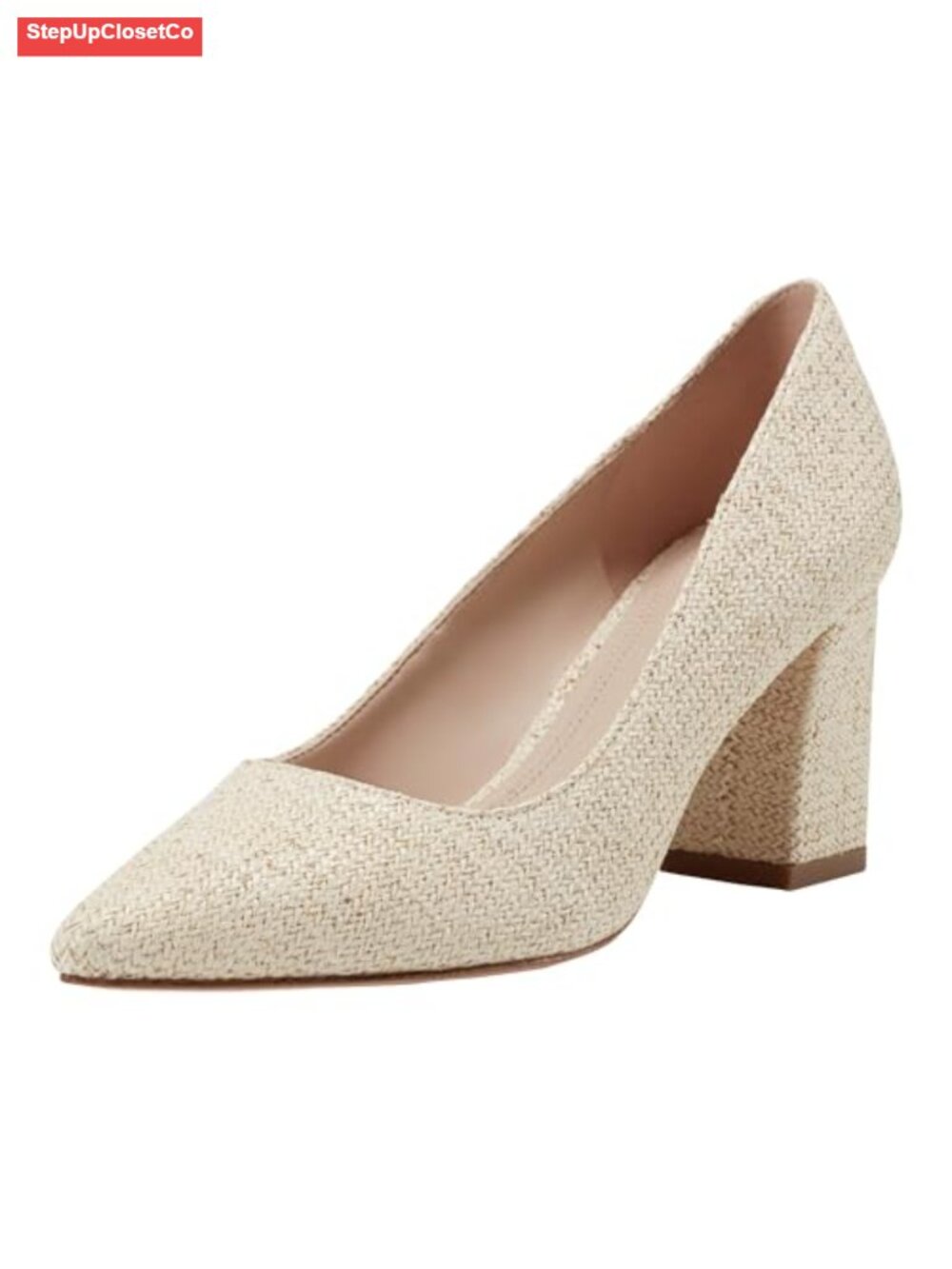 Pointy Toe Block Heel Dress Pump